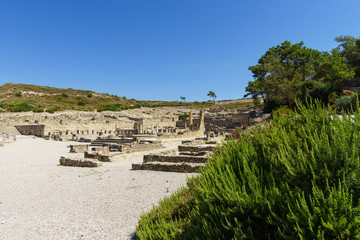 Fototapeta na wymiar Antike Kameiros Ruinen auf Rhodos - Griechenland