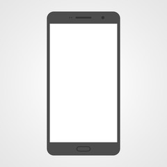 Modern Smartphone with Blank Screen Vector Isolated