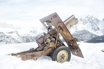WW1 Gun in the Dolomites