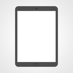 Modern Tablet with Blank Screen Isolated