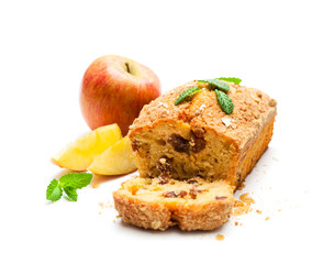 Homemade  healthy oat and apple loaf bread