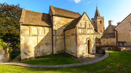 St Laurence Church C, one of very few surviving Anglo-Saxon churches in England that does not show later medieval alteration or rebuilding - 165731269
