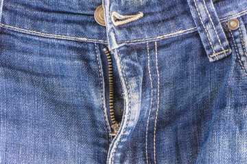 jeans with zipper close up © stsvirkun