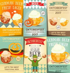 Oktoberfest Beer Festival Posters Set