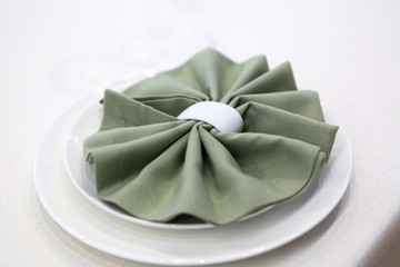 Napkin on plate