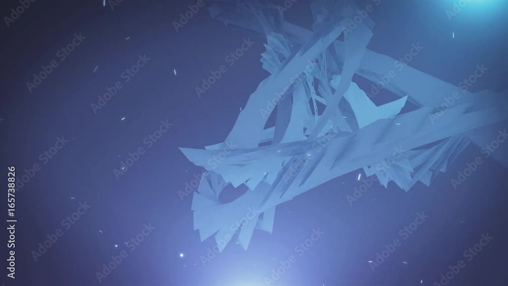 Aufkleber random light splashes abstract loopable particles background with sphere shapes noise displacement f