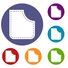 Abstract pocket icons set