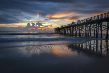 Beautiful sunrise along Florida coast.