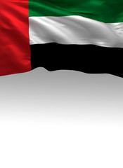 United Arab Emirates Background, Emarati 3D Flag, Dubai (3D Render)