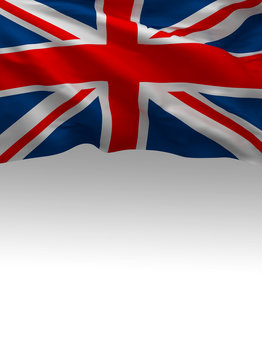 United Kingdom Background, English 3D Flag, UK (3D Render)