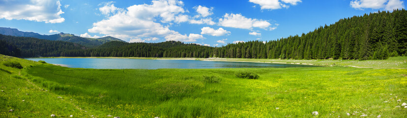 landscape near mountain lake