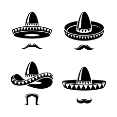 Sombrero set. Vector