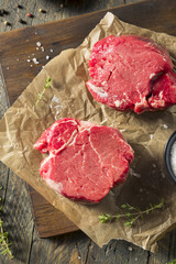 Raw Organic Grass Fed Filet Mignon Steak