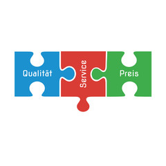 3 Puzzle Buttons / Qualität Service Preis