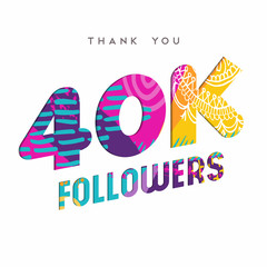 40k internet follower number thank you template