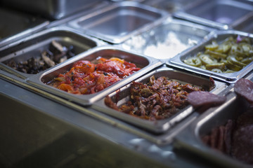 pizza shop oven food prep cheese work bench