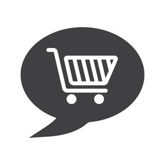 Talk about shopping glyph icon