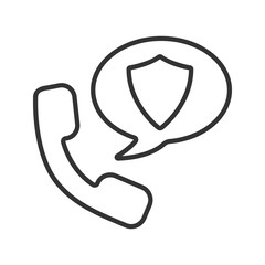 Obraz premium Phone communication security linear icon