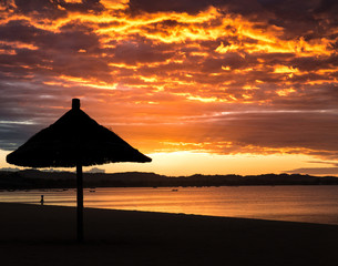 Fototapeta premium Sunset on Lake Malawi