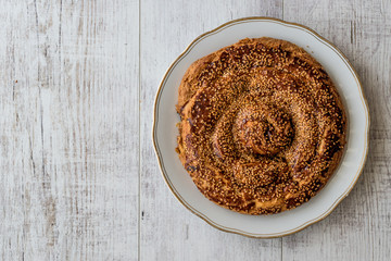Turkish Pastries with Tahini and Sesame / Tahinli Corek.