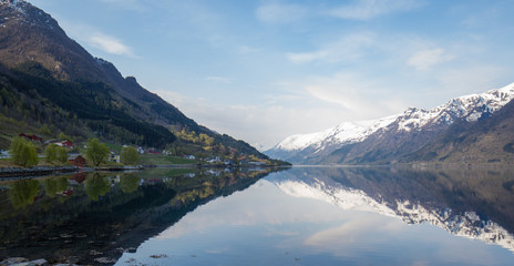View of Sørfjord, Branch of Hardengerfjord, Hordaland, Norway
