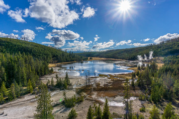 Yellowstone Pond Heated by Thermals