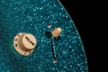 Turn up the volume. Control knob from a sparkly glam rock guitar.