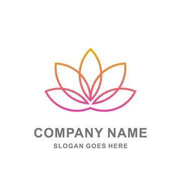 Clover Flowers Cosmetic Aromatherapy Fashion Beauty Skincare Business Company Stock Vector Logo Design Template 