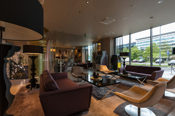 Fototapeta premium Modern luxury hotel lounge