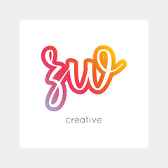 ZW logo, vector. Useful as branding, app icon, alphabet combination, clip-art.