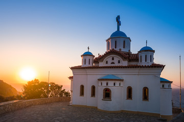KARLOVASI, GREECE - JULY 14 : Agia Triada on July 14, 2017 in Karlovasi Samos