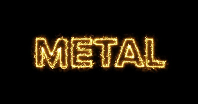 Glowing Bright Metal Text for Commercial or Concert Backgrounds