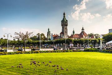 Sopot,Poland-September 7,2016:City park in Sopot, Poland.