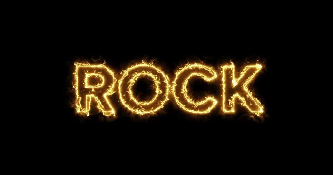 Glowing Bright Rock Text for Commercial or Concert Backgrounds