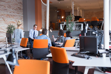 Young Business Team At A Meeting at modern office building