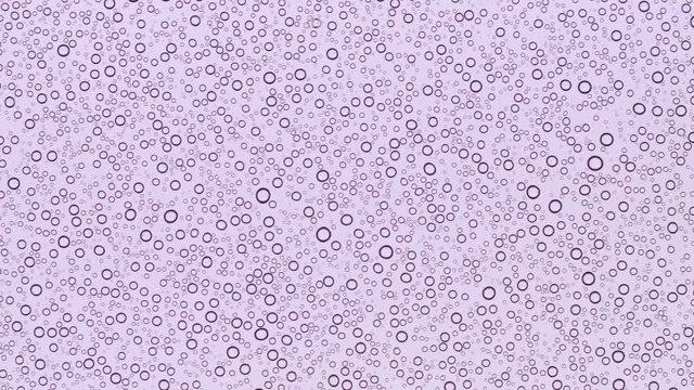 Water drops appears on transparent surface on pink background