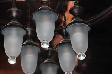 Fototapeta premium Drop-shaped lamps