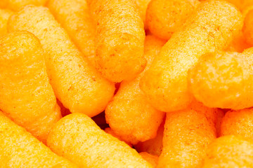 Cheese puffs cheese puff texture.
