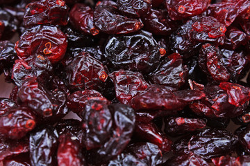 Dry dried red cranberry