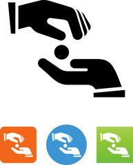 Give A Coin Icon - Illustration