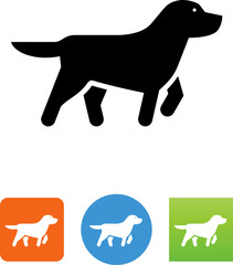 Golden Retriever Pointing Icon - Illustration