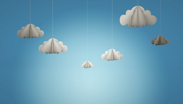 Nuvole Cartoon Stilizzate, Cielo; Meteo