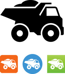 Heavy Duty Dump Truck Icon - Illustration
