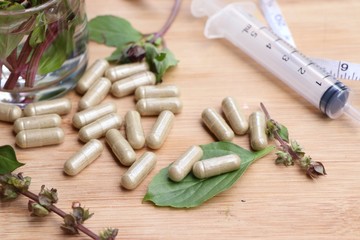 herbal basil with capsule