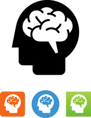 Human Brain Icon - Illustration