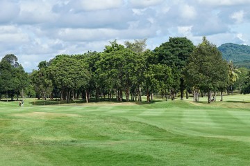 Golf course is a place to play sports. That requires money and specialized capabilities to design and build.