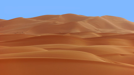 Sand dunes in the desert in northwest africa