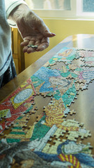 Grandma with puzzle