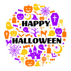 ハロウィン　イラストセット