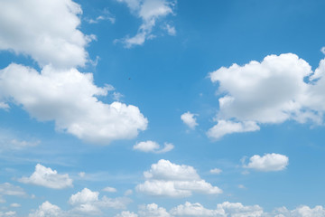 Obraz na płótnie Canvas Beautiful Blue Sky And Clouds In Summer.